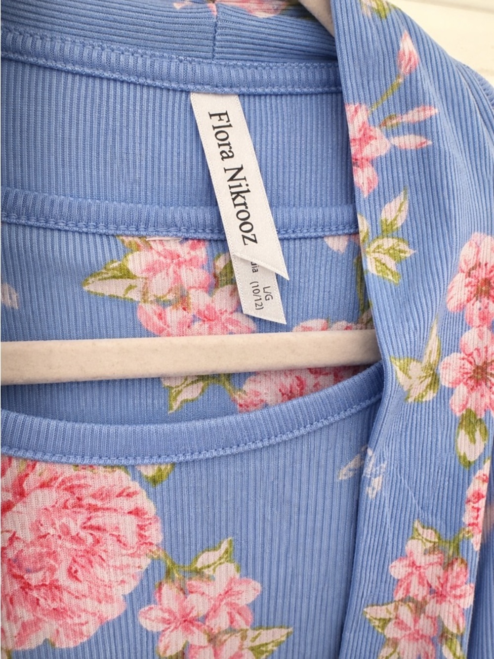 Flora Nikrooz Blue Floral Women's Robe - Picture 2 of 4